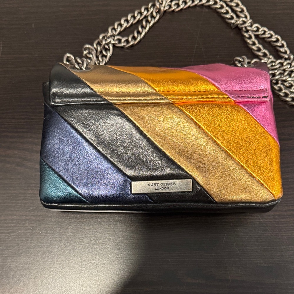Kurt Geiger mini Kensington Multicolor Chain Strap Women's Bag - Picture 5 of 9